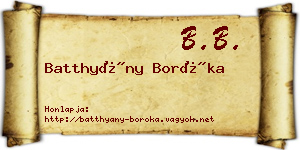 Batthyány Boróka névjegykártya